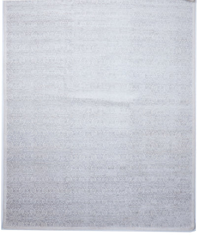 Transitional Hand Knotted Gray Wool Rug 9' x 12'