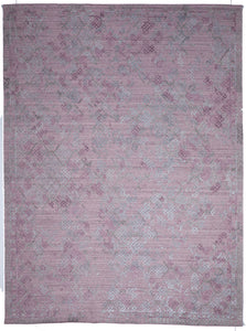 Transitional Hand Loomed Pink Wool/Art Silk Rug 9' x 12' - IGotYourRug