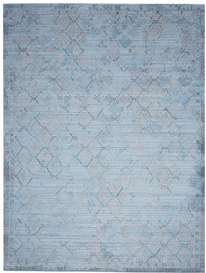 Transitional Hand Loomed Turquoise Wool/Art Silk Rug 9'1 x 11'11 - IGotYourRug