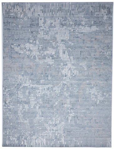 Transitional Hand Loomed Light Blue Wool/Art Silk Rug 8'11 x 11'11 - IGotYourRug