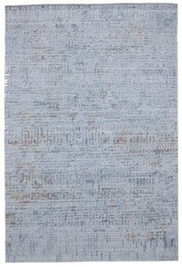 Transitional Hand Loomed Gray Wool/Art Silk Rug 6'2 x 9' - IGotYourRug