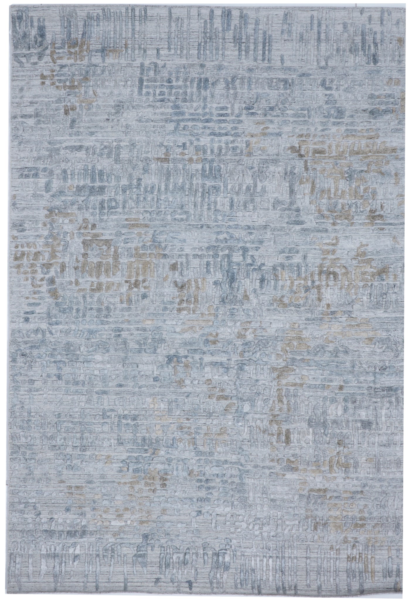 Transitional Hand Loomed Gray Wool/Art Silk Rug 6'1 x 8'11 - IGotYourRug