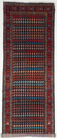 Hamadan Handmade Multicolor Wool Runner Rug 3'10 x 11'2 - IGotYourRug