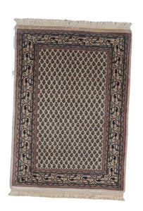 Traditional Hand Knotted Beige Wool Rug 2'1 x 3' - IGotYourRug