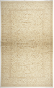 Traditional Hand Knotted Beige Wool Rug 12'7" x 20'5"