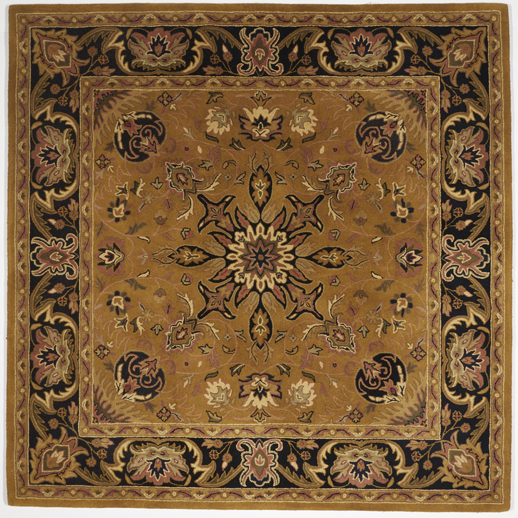 Traditional Hand Knotted Gold Wool Square Rug 8' x 8' - IGotYourRug