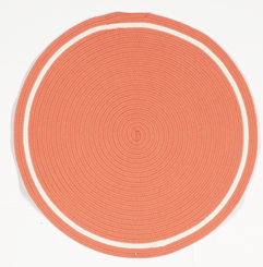 Contemporary Braided Orange Manmade Round Rug 3' x 3' - IGotYourRug