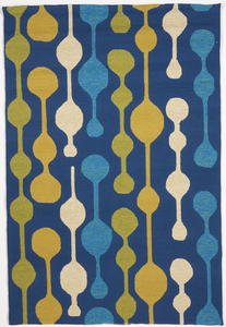 Indoor/Outdoor Machine Made Blue Yellow Green Rug 5' x 7'6 - IGotYourRug