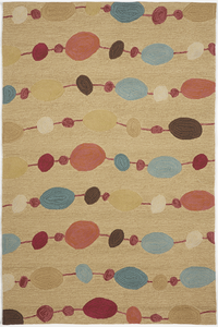 Indoor/Outdoor Machine Made Multicolor Tan Rug 5' x 7'6 - IGotYourRug