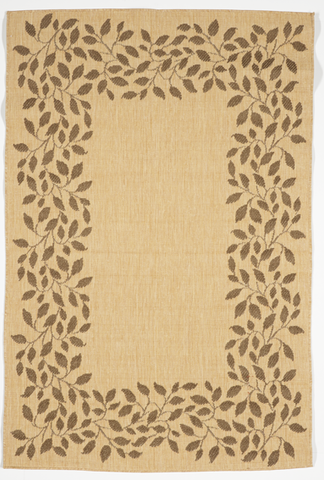 Indoor/Outdoor Machine Made Beige Brown Rug 4'11 x 7'7 - IGotYourRug