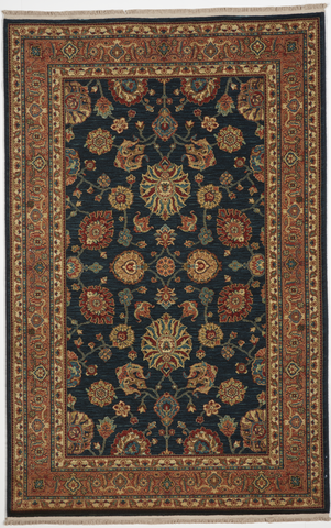 Traditional Machine Made Blue Rug 5'9 x 9'