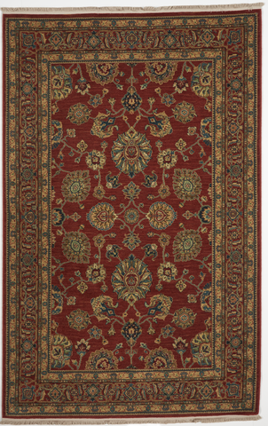 Traditional Machine Made Red Rug 5'9 x 9'