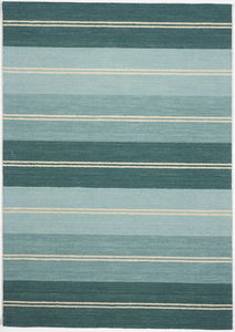 Indoor/Outdoor Machine Made Blue Teal Beige Rug 5'3 x 7'5 - IGotYourRug