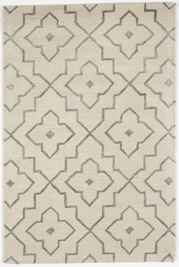 Transitional Tufted Beige Wool Rug 3'9 x 5'9 - IGotYourRug