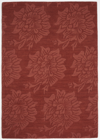 Floral Hand Knotted Red Wool Rug 5'3 x 7'7 - IGotYourRug