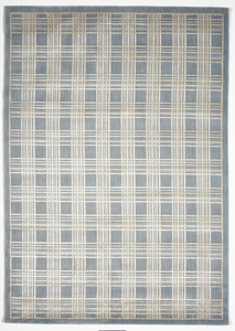 Contemporary Machine Made Blue Wool Rug 5'3 x 7'5 - IGotYourRug