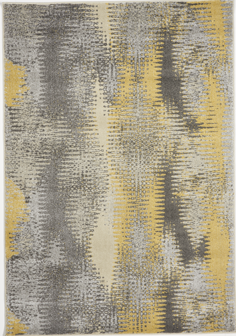 Contemporary Machine Made Gray Yellow Rug 5'3 x 7'7 - IGotYourRug