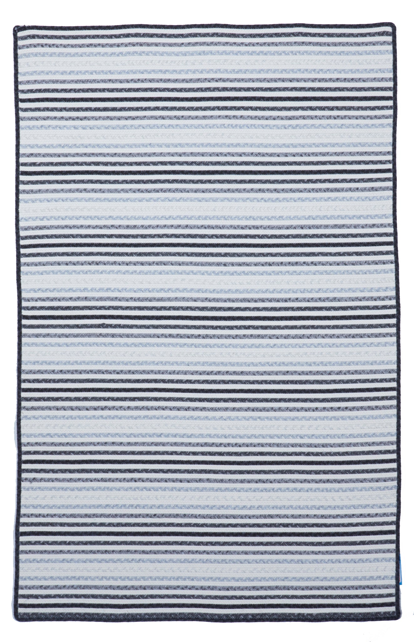 Indoor/Outdoor Hooked Black Gray Blue Rug 5' x 7'6 - IGotYourRug