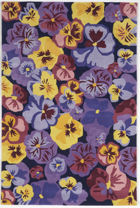 Transitional Handmade Floral Blue Purple Yellow Multicolor Wool Rug 5' x 7'6 - IGotYourRug