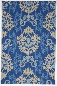 Indoor/Outdoor Machine Made Blue Multicolor Rug 5' x 7'6 - IGotYourRug