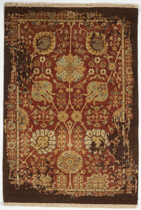 Transitional Hand Knotted Rust Orange Wool Rug 4' x 5'9 - IGotYourRug