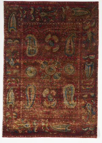 Contemporary Hand Knotted Silk Red Rug 3'11 x 5'7 - IGotYourRug