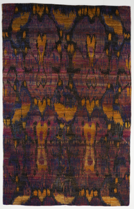 Contemporary Hand Knotted Silk Pink Multicolor Rug 5'11 x 9'3 - IGotYourRug