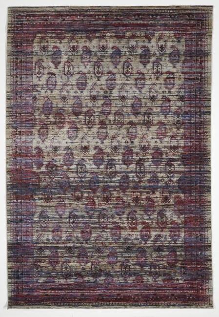 Transitional Machine Made Purple Multi Wool Rug 6'7 x 9'6 - IGotYourRug