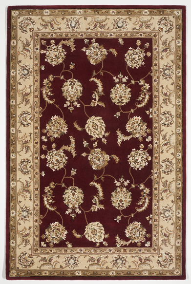 Traditional Tufted Beige Wool and Silk Rug 5'6 x 8'6 - IGotYourRug