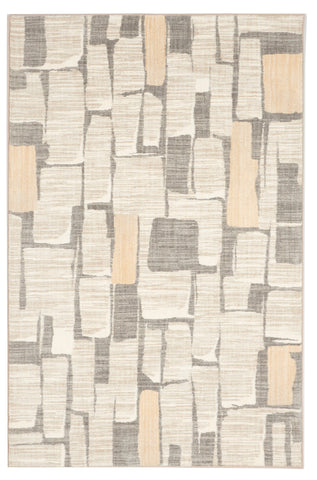 Transitional Machine Made Beige Gray Rug 5'3 x 7'10 - IGotYourRug